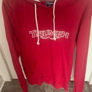 Red Medium Triumph hooded sweatshirt